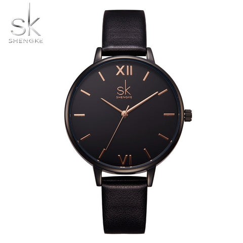 Shengke Women's Watches Fashion Leather