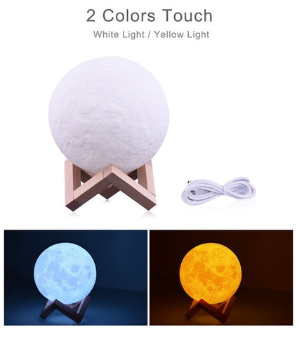 Multi Color Changing Moon Lamp Light